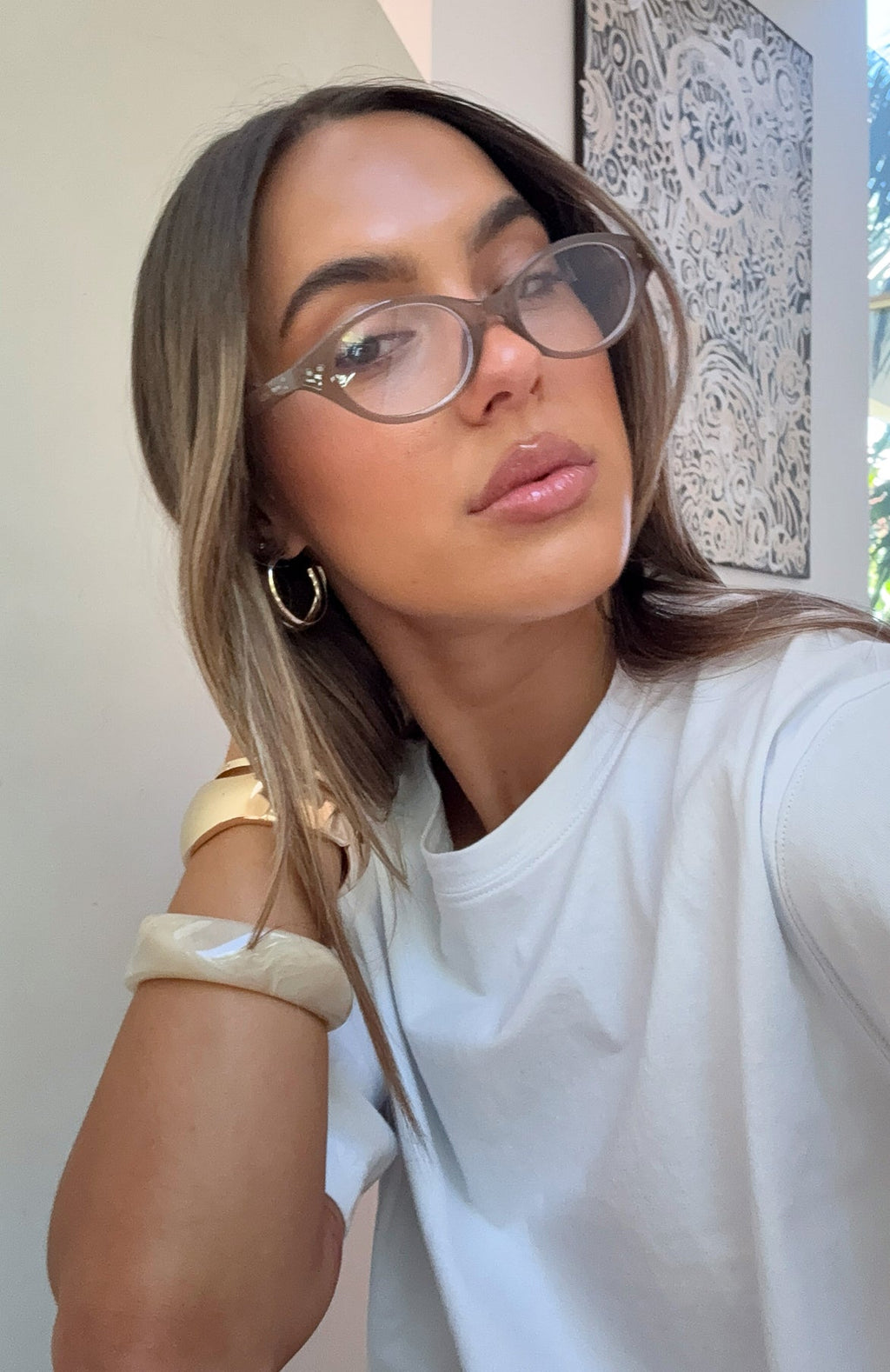 Rayne Blue Light Glasses Biscuit